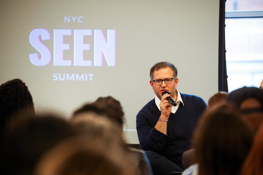 Oliver Libby speaking on a panel